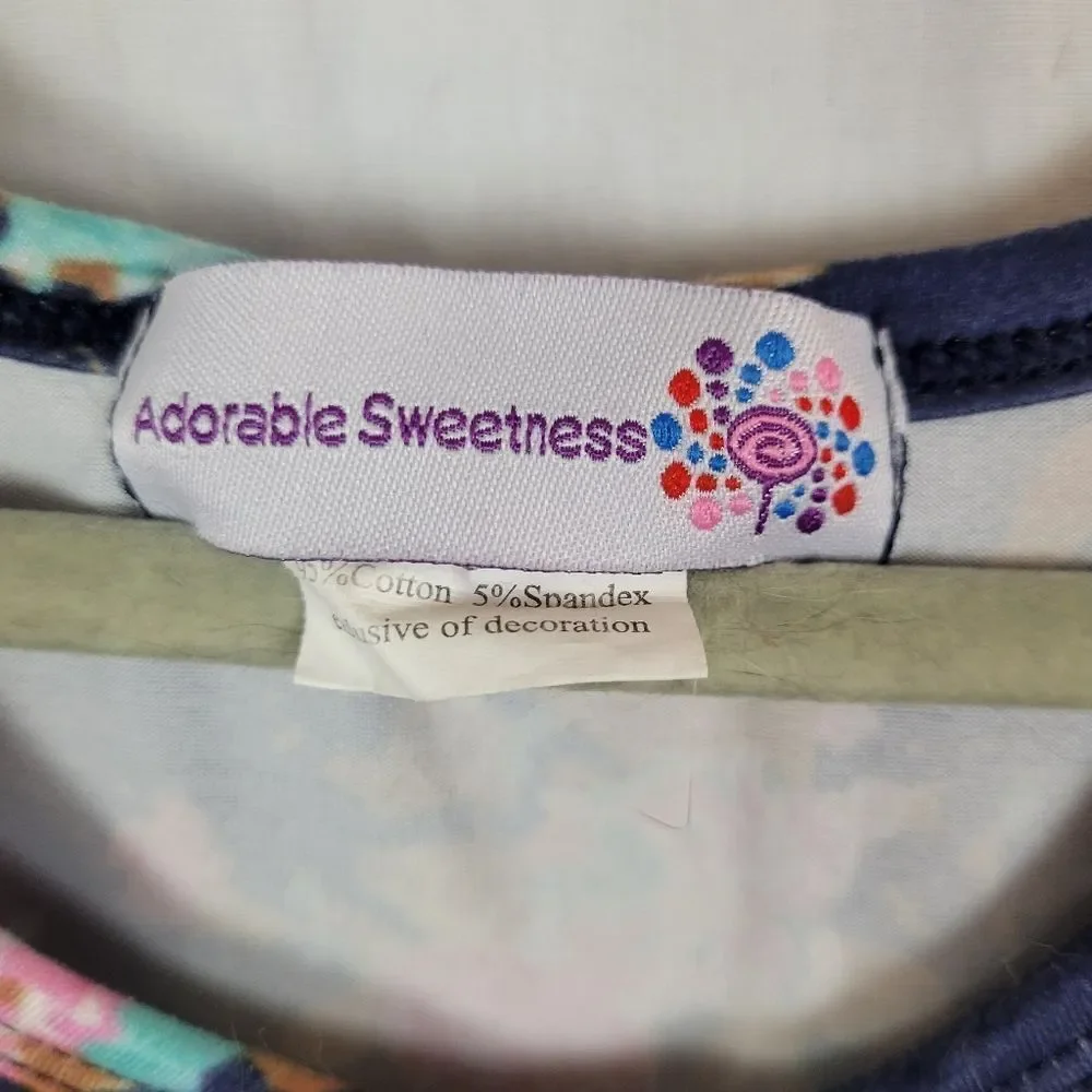 Adorable Sweetness Floral and Polka Dot 2-Piece Pant Set Size‎ 6
